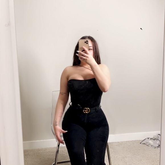 Outspoken Clothing Co. Cross Strap Bodysuit - Picture 2 of 3